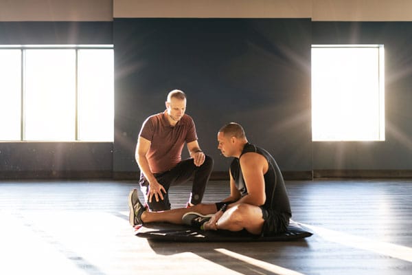 Physiotherapist working with patient at Acceleration Physiotherapy Sherwood Park